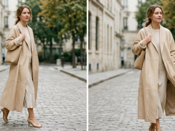 Faylora  Champagne Nappa Coat (Private Collection)