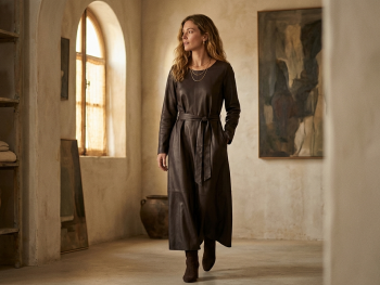 Viresta  Fluid Deer Leather Dress (Private Collection)