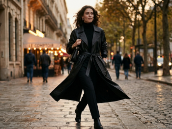 Talvèra  Fluid Leather Trench (Private Collection)