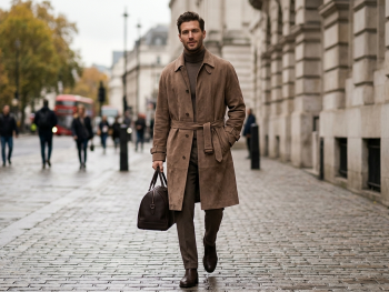 Corvigno  Nubuck Modern Trench (Private Collection)