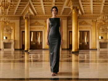 Selmora  Second Skin Leather Gown (Private Collection)