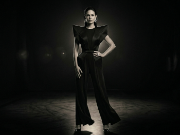 Sorvèa Liquid Satin Drape Jumpsuit  (Private Collection)